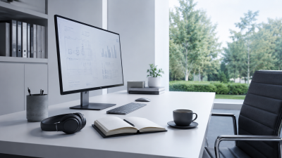 Moderner Support-Arbeitsplatz mit Monitor und Headset